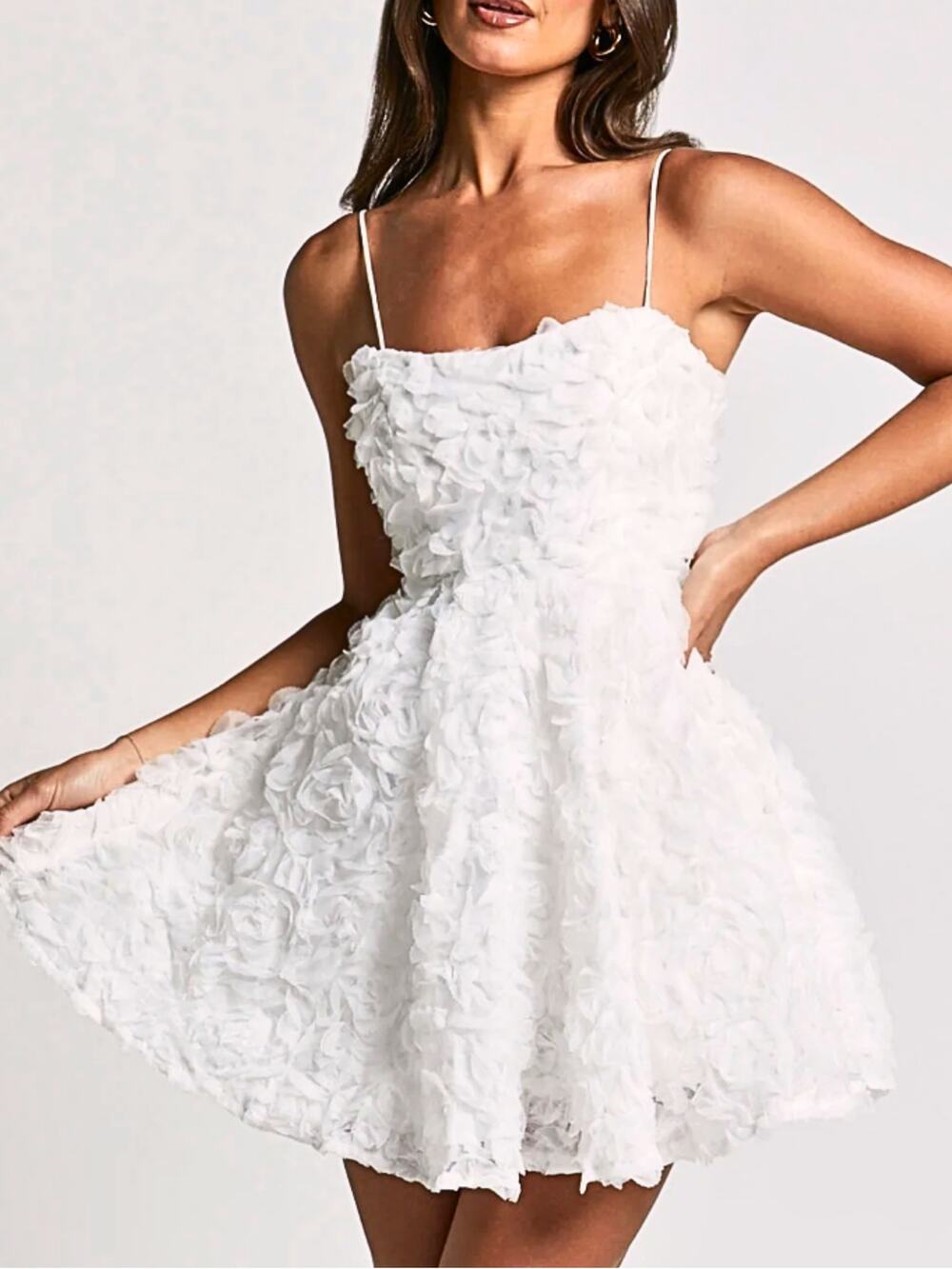 Angel Biba Showpo White Floral Mini Dress Size XL Bridal Wedding Formal Alvia